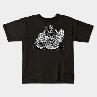 Ski Mask wearing Hot Rod Driving Riot Kids T-Shirt